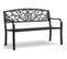 Banc De Jardin En Métal 127 X 63 X 86,5cm Noir