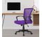 Fauteuil De Bureau Ergonomique Chaise De Bureau En Maille À Roulettes Violet