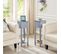 Lot De 2 Tables D'appoint Console En Bois Gris