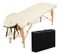 Table De Massage Portable Pliable À 2 Zones Crème