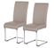 Lot De 2 Chaises De Salle À Manger Assise En Similicuir Brun Clair