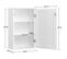 Meuble De Rangement Suspendu Salle De Bain, 35 X 20,7 X 55 Cm Blanc