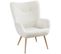 Fauteuil De Salon Moderne En Tissu Blanc