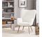 Fauteuil De Salon Moderne En Tissu Blanc