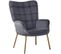 Fauteuil De Salon Chaise D'appoint Scandinave En Velours