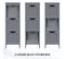 Meuble Armoire Rangement Salle De Bain Petit Colonne Toilette Gris 2 Tiroirs  Gris Foncé