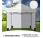 Tonnelle Avec 3 Parois Latérales Détachables Tente De Camping 3×3m Avec Sac De Transport Blanc