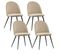 Chaises De Salle à Manger Capo Samt, Lot De 4, Beige