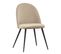 Chaises De Salle à Manger Capo Samt, Lot De 4, Beige