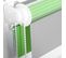1 Pièce Store Enrouleur Double.fixation Rapide.isolant Thermique.70x150 cm.blanc+vert+gris