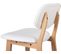 Lot De 2 Tabouret De Bar-tabouret De Cuisine En Cuir Artificiel + Bois-chaise Avec Dossier-blanc