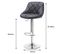 Lot De 4 Tabouret De Bar Avec Repose-pieds-hauteur Réglable-en Similicuir-siège Bien Rembourré-gris