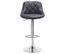 Lot De 4 Tabouret De Bar Avec Repose-pieds-hauteur Réglable-en Similicuir-siège Bien Rembourré-gris