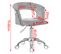 Fauteuil De Bureau-tabouret De Bureau-chaise De Bureau Pivotant Avec Accoudoir En Lin-gris Clair