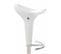 Tabouret De Bar Saddle Avec Assise En P^lastique Pied En Métal Blanc