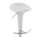 Tabouret De Bar Saddle Avec Assise En P^lastique Pied En Métal Blanc