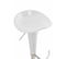 Tabouret De Bar Saddle Avec Assise En P^lastique Pied En Métal Blanc