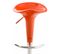 Tabouret De Bar Saddle Avec Assise En P^lastique Pied En Métal Orange