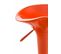 Tabouret De Bar Saddle Avec Assise En P^lastique Pied En Métal Orange