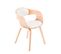 Chaise Retro Kingston En Similicuir Nature / Blanc