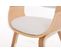 Chaise Retro Kingston En Similicuir Nature / Blanc