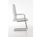 Chaise Cantilever Caro En Similicuir Blanc