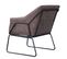 Fauteuil Josie En Tissu Marron 64 x 68 x 82 Cm