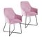 Josie Lot De 2 Chaises De Salle A Manger Rose 58 x 59 x 88 Cm