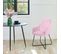 Josie Lot De 2 Chaises De Salle A Manger Rose 58 x 59 x 88 Cm