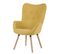 Fauteuil à Oreilles Cleo Jaune En Polyester (53 X 107 X 70 Cm)