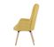 Fauteuil à Oreilles Cleo Jaune En Polyester (53 X 107 X 70 Cm)