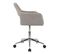 Chaise De Bureau Jill En Velours Gris