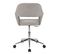 Chaise De Bureau Jill En Velours Gris