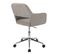 Chaise De Bureau Jill En Velours Gris