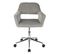 Chaise De Bureau Jill En Velours Gris