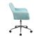 Chaise De Bureau Jill En Velours Bleu Clair