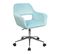 Chaise De Bureau Jill En Velours Bleu Clair