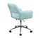 Chaise De Bureau Jill En Velours Bleu Clair