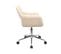 Chaise De Bureau Jill En Tissu Blanc