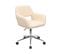 Chaise De Bureau Jill En Tissu Blanc