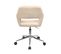 Chaise De Bureau Jill En Tissu Blanc