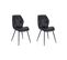 Lot De 2 Chaises De Salle A Manger Jamie Noir En Simili 48 x 47 x 84 Cm