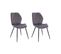 Lot De 2 Chaises De Salle A Manger Jamie Gris En Velours 48 x 47 x 84 Cm