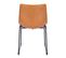 Lot De 2 Chaises De Salle A Manger Harry Cognac En Simili 41 x 46 x 79 Cm