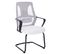 Lot De 2 Chaises Visiteurs En Polyester Blanc 60 x 53 x 100 Cm