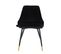 Lot De 2 Fauteuil De Table Alice Noir En Métal (50 X 55 X 81 Cm)