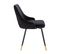 Lot De 2 Fauteuil De Table Alice Noir En Métal (50 X 55 X 81 Cm)