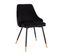 Lot De 2 Fauteuil De Table Alice Noir En Métal (50 X 55 X 81 Cm)