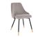 Lot De 2 Fauteuil De Table Alice Gris En Polyester (50 X 55 X 81 Cm)