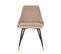 Lot De 2 Fauteuil De Table Alice Taupe En Polyester (50 X 55 X 81 Cm)